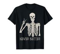 Esqueleto símbolo de Amor y Paz. Nunca Mejor. Camiseta