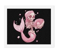 Esqueleto sirenas pintura por números para adultos, kits de pintura para bricolaje, manualidades para decoración del hogar, regalo, 60 x 75 cm