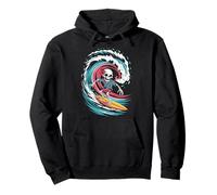 Esqueleto Surf Víspera De Todos Los Santos Verano Sudadera con Capucha
