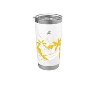 Esqueleto Surfing Halloween Hawaii Funny Hawaiian Bone Surfer Vaso térmico de acero inoxidable de doble pared