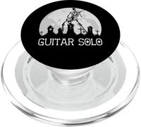 Esqueleto Tocando Solo Guitarra eléctrica en Cementerio Iluminado por la Luna PopSockets PopGrip para MagSafe