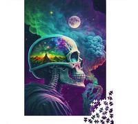Esqueleto Universo Fantástico Puzzle de 1000 Piezas Papel para Adultos Noche Juego de Puzzle 1000 Piezas Regalo Creativo Hogar Decoración Relajación 38x26cm/1000pcs
