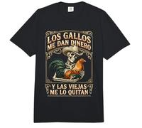 Esqueleto Vaquero sosteniendo Gallo Vaquero Español Frase Arte Comfort Colors Adult Heavyweight T-Shirt