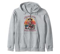 Esqueleto Vaquero Vintage del Lejano Oeste con Herencia Mexicana Sudadera con Capucha