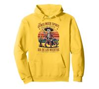 Esqueleto Vaquero Vintage del Lejano Oeste con Herencia Mexicana Sudadera con Capucha