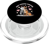 Esqueleto y Perro Amor Lindo Halloween diseño gráfico Divertido PopSockets PopGrip para MagSafe