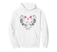 Esqueletos Bailando Enamorados | Lindo Romance gótico de San Valentín Sudadera con Capucha