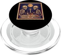 Esqueletos Cena a la luz de las velas bajo la luna llena PopSockets PopGrip para MagSafe