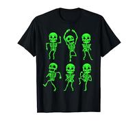 Esqueletos de Baile de Halloween Verde Espeluznante niños niña niños Camiseta