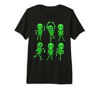 Esqueletos de Baile de Halloween Verde Espeluznante niños niña niños Camiseta Premium