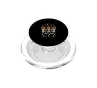 Esqueletos de Cabeza de Calabaza Bailando Halloween Espeluznante PopSockets PopGrip para MagSafe