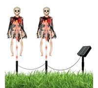 Esqueletos De Halloween Al Aire Libre Panel Césped Hueso Humano Realista