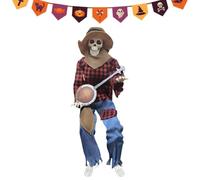 Esqueletos Duelistas con Banjo Decoraciones Animadas Terroríficas Con