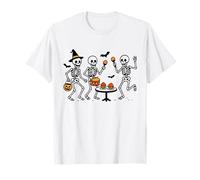 Esqueletos Fiesta Halloween Linterna Calabaza música y Baile Camiseta