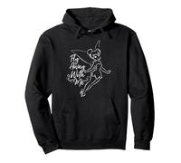Esquema de Peter Pan Tinker Bell de Disney, vuela conmigo Sudadera con Capucha, Unisex para adultos, Negro, XXL