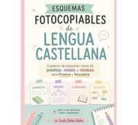 Esquemas fotocopiables de Lengua Castellana: Cuaderno de esquemas claros de gramática, sintaxis y literatura para Primaria y Secundaria