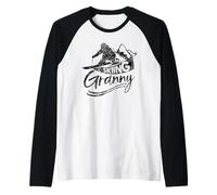 Esquí Abuelitas Abuela Esquiador Esquiador Abuela Camiseta Manga Raglan