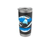 Esquí acuático Bigfoot Loch Ness Monster & Aliens! Funny Cryptid Vaso térmico de acero inoxidable de doble pared
