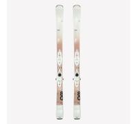 Esquí Allmountain con fijaciones mujer, Patrol 80, beige y madera 159 cm