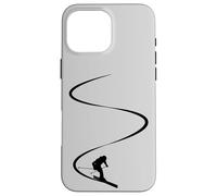 Esquí Alpino Cuesta Abajo Minimalista Esquí Aventura Nevada Carcasa para iPhone 16 Pro MAX