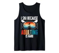 Esquí Deporte De Invierno Adulting is Hard Camiseta sin Mangas