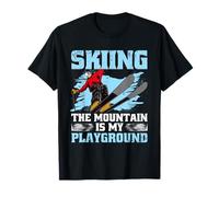 Esquí Deporte De Invierno The Mountain Is my Playground Camiseta