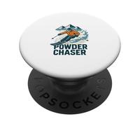 Esquí dinámico Polvo Chaser Deportes de Invierno para Esquiador al Aire Libre PopSockets PopGrip Adhesivo