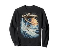 Esquí Encelado Saturno Bola de Nieve Espacial Esquí Retro Sci Fi Sudadera