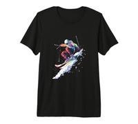 Esquí Esquí Saltar Esquiador Freestyle Camiseta Premium