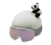 Esquí Helmet Cover, Warm Motorcycle Wrap, Cute Winter Accessory, Thick Insulated Material, White and Black Ideal para Snowboarding, Skateboarding, Motorcycling, Cold Weather Riding