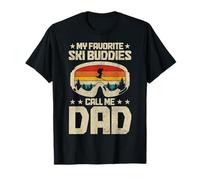 Esquí Papá Mis Amigos de esquí Favoritos Llámame papá Esquiador Camiseta