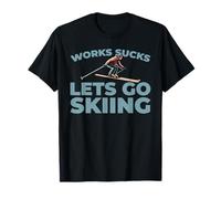 Esquí Skiing Ski - Vacaciones Montaña Nieve Esquiador Camiseta