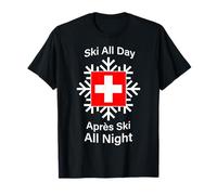 Esquí Todo el Día Après Esquí Toda la Noche Suiza Camiseta