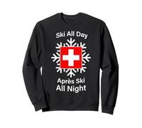 Esquí Todo el Día Après Esquí Toda la Noche Suiza Sudadera