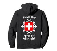 Esquí Todo el Día Après Esquí Toda la Noche Suiza Sudadera con Capucha