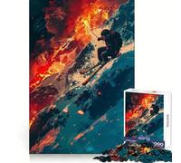 Esquiador en una montaña Nevada, Rompecabezas de 1000 Piezas para Adultos, Regalo Ideal para ejercitar la Mente, Juguete artístico para Relajarse, Regalo Memorable 38x26cm