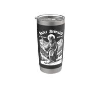 Esquiador Esquiador Patrón San Bernardo Esquiadores Invierno Vintage Vaso térmico de acero inoxidable de doble pared