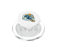 Esquiador Masculino Gira al Lado de un par de esquís PopSockets PopGrip para MagSafe
