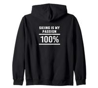 Esquiar es mi pasión 100% Cita Deportes de invierno Entusiasta del esquí Sudadera con Capucha