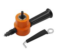 Esquiladoras Cortador de chapa Metal, herramienta corte mordedor hierro doble cabeza, accesorio taladro eléctrico, placa modificación, punzón, tijeras ajustables(Set A)