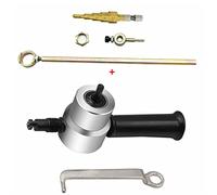 Esquiladoras Cortador de chapa Metal, herramienta corte mordedor hierro doble cabeza, accesorio taladro eléctrico, placa modificación, punzón, tijeras ajustables(Set D)