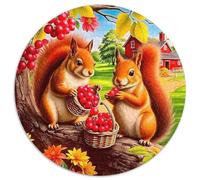 esquilo 1000 Piezas Puzzle Juegos Creativos Animal Rompecabezas Redondo Presión Reducida Juguetes Familiar Puzzle Difícil 1000pcs (67.5x67.5cm)