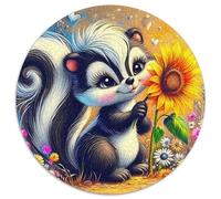 esquilo 1000 Piezas Puzzle Juegos Creativos Animal Rompecabezas Redondo Presión Reducida Juguetes Familiar Puzzle Difícil 1000pcs (67.5x67.5cm)