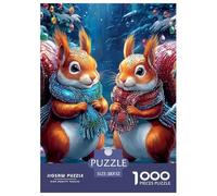 Esquilo Puzzle 1000 Piezas para Entretenimiento Creativo Clásicos Regalos Decoración del Rompecabezas Juguetes Desafiantes Adultos Y Niños A Partir De 12 Años 52x38cm/1000pcs