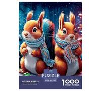 Esquilo Puzzle 1000 Piezas para Entretenimiento Creativo Clásicos Regalos Obra De Arte Rompecabezas Desafiante Noches De Juegos Adultos Y Niños A Partir De 12 Años 52x38cm/1000pcs