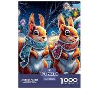 Esquilo Puzzle 1000 Piezas para Entretenimiento Creativo Regalo Diversión Decoración del Rompecabezas Desafiante Noches De Juegos para Adultos Y Niños 38x26cm/1000pcs