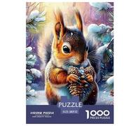 Esquilo Puzzle 1000 Piezas para Pasatiempo Creativo Clásicos Regalos Obra De Arte Rompecabezas Desafiante Noches De Juegos para Adultos Y Niños 52x38cm/1000pcs