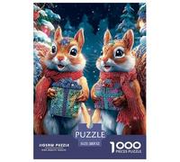 Esquilo Puzzle 1000 Piezas para Pasatiempo Creativo Clásicos Regalos Obra De Arte Rompecabezas Juguetes Desafiantes para Adultos Y Niños 52x38cm/1000pcs