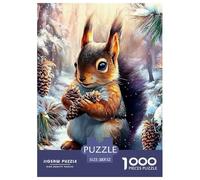 Esquilo Puzzle 1000 Piezas Pasatiempo Creativo Clásicos Regalos Obra De Arte Rompecabezas Juguetes Desafiantes para Adultos Y Niños 52x38cm/1000pcs