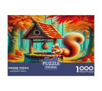 esquilo Puzzles Imposible,desafío para Adultos Juego EduGatoivo 1000 Piezas Obra De Arte De Juego De para Adultos, Regalos A Partir De 14 Años 38x26cm/1000pcs